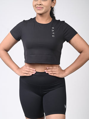 VAYU Women’s Crop Top – Modern Performance Activewear