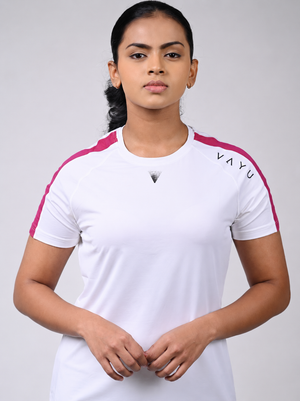 VAYU Women’s Crew Neck T-Shirt – Sri Lankan Heritage Handloom Activewear