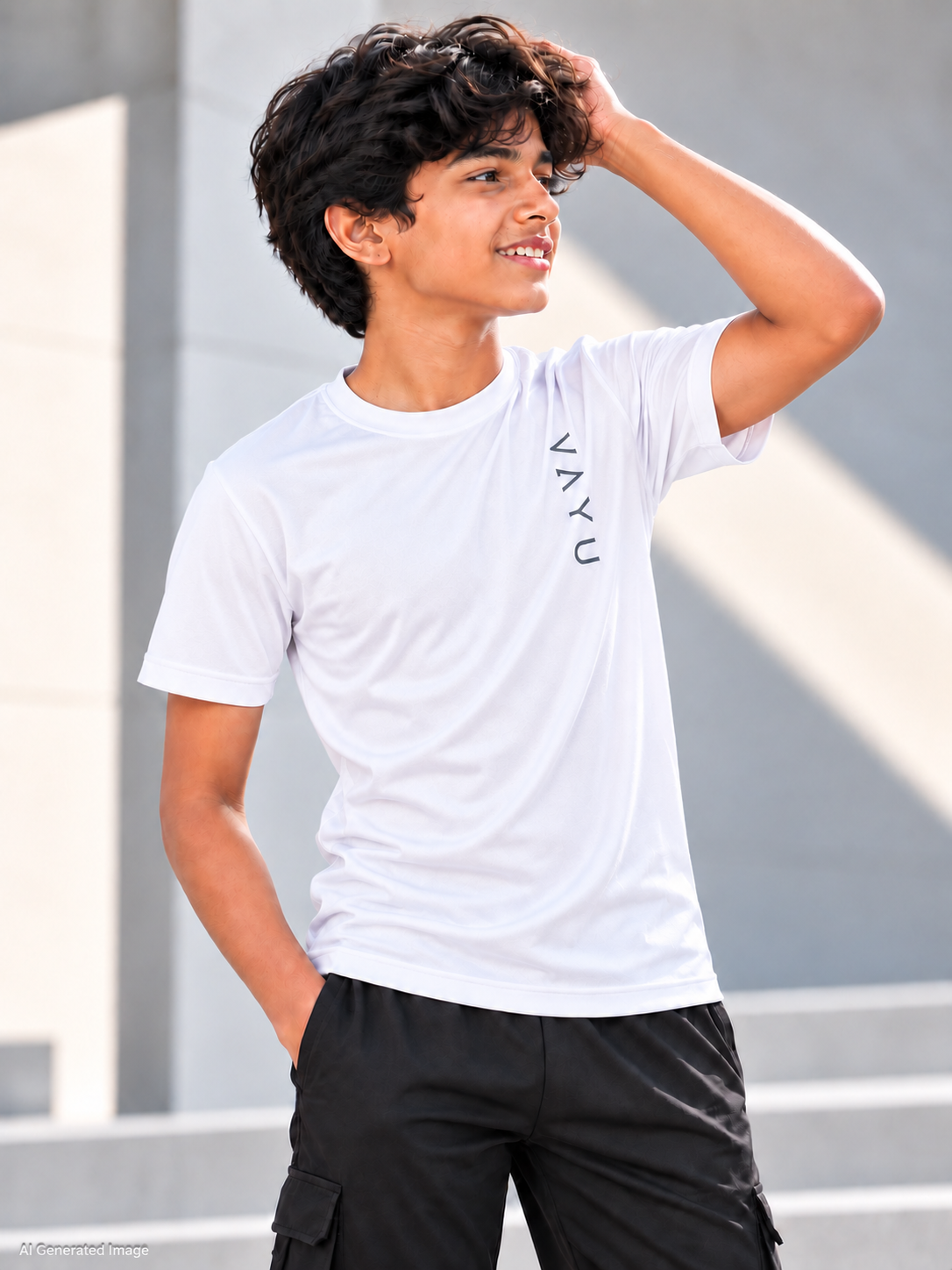 VAYU Youth Crew Neck T-Shirt – Everyday Performance Activewear