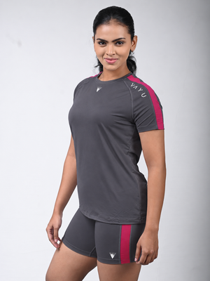 VAYU Women’s Crew Neck T-Shirt – Sri Lankan Heritage Handloom Activewear
