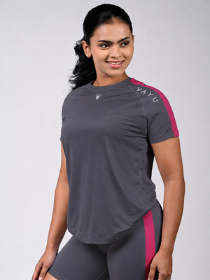 VAYU Women’s Crew Neck T-Shirt – Sri Lankan Heritage Handloom Activewear