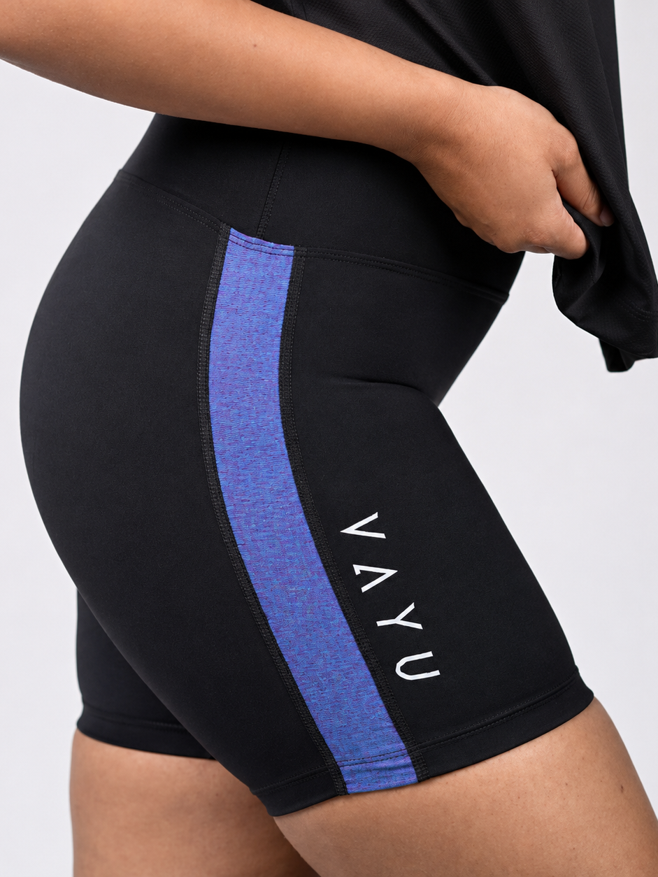 VAYU Women’s Biker Shorts – Sri Lankan Heritage Handloom Performance Activewear