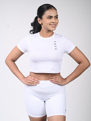 VAYU Women’s Crop Top – Modern Performance Activewear