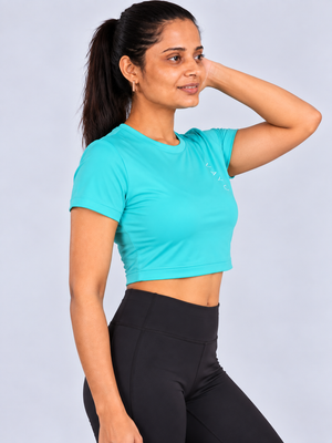 VAYU Women’s Crop Top – Modern Performance Activewear